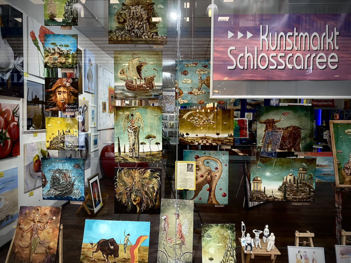 Meine Bilder im Schaufenster bei Feel the Art in Braunschweig - Ausstellung November 2023 bis Januar 2024